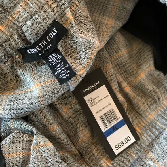 🌚 Kenneth Cole Plaid Pants with Black Piping - Picture 5 of 7